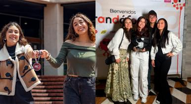 Bogotá, Colombia Mosaico con los estudiantes de Publicidad que fueron galardonados en los premios Garra Creativa y Brandófono