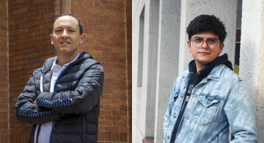 Carlos Arango y Andrés Alaix, representantes de profesores y estudiantes ante el Consejo Directivo de UTadeo A la izquierda Carlos Arango, representante de los profesores, a la derecha Andrés Alaix, representante estudiantil