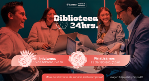 Biblioteca 24 horas. Más de 100 horas de servicio. 